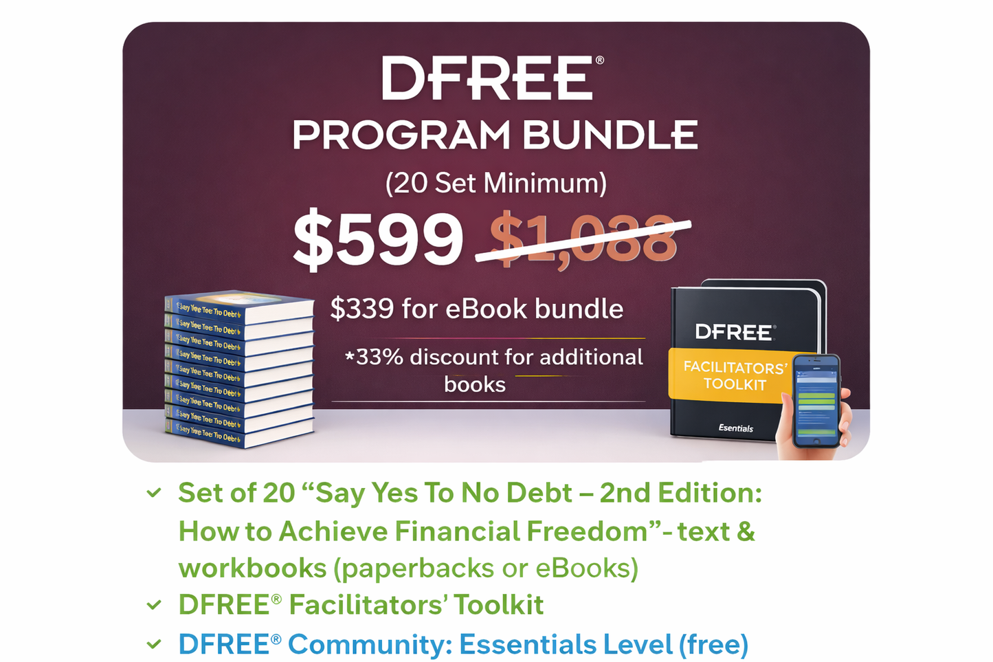 DFREE® PROGRAM BUNDLE (20 SET MINIMUM)